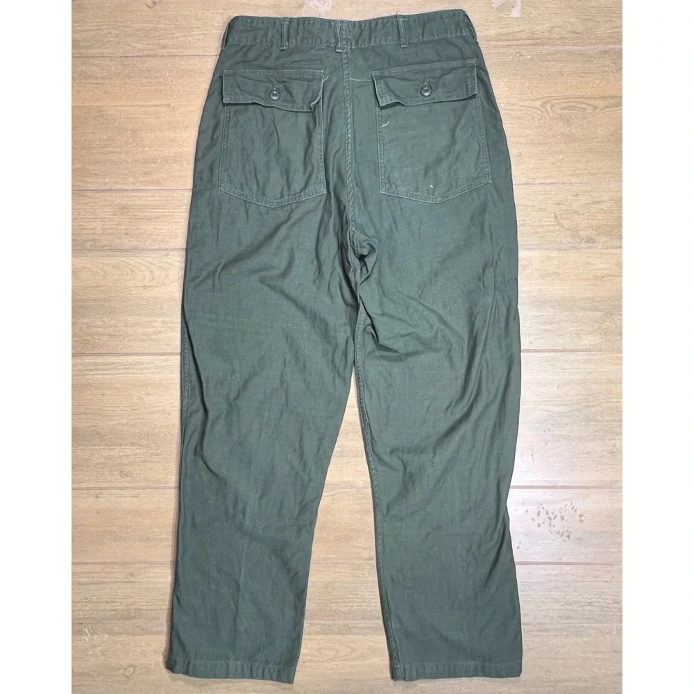 Vintage US Military OG-107 Cotton Sateen Fatigue Trousers Glenn Berry 36x33 ww2